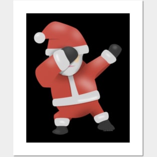 Dabbing Shirt Funny Dabbing Santa Christmas Shirt Posters and Art